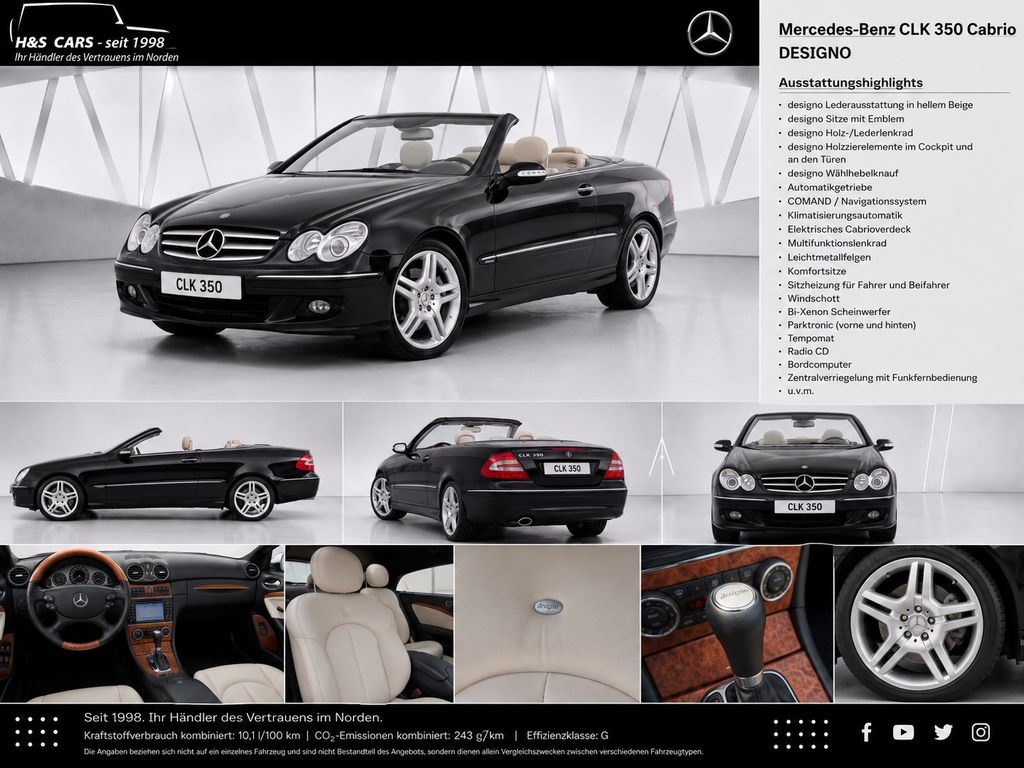 Bild des Angebotes Mercedes-Benz CLK 350 AMG DESIGNO 1H ABSOLUT VOLL MB SERV