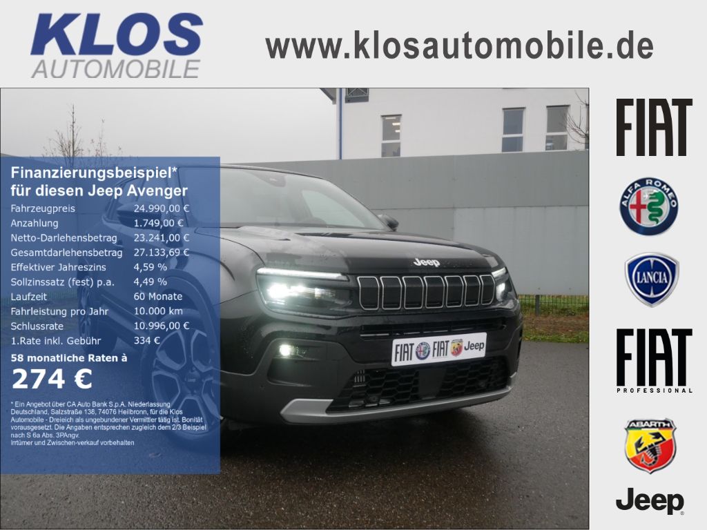 Bild des Angebotes Jeep Avenger SUMMIT 1.2 T3 100 PS INFO KOMFORT