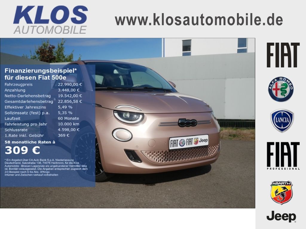 Bild des Angebotes Fiat 500e BY BOCELLI AT 42 Kwh 118PS LED NAVI WINTER