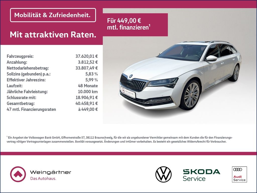 Bild des Angebotes Skoda Superb Combi 2.0 TSI L&K 4x4, Business Columbus,