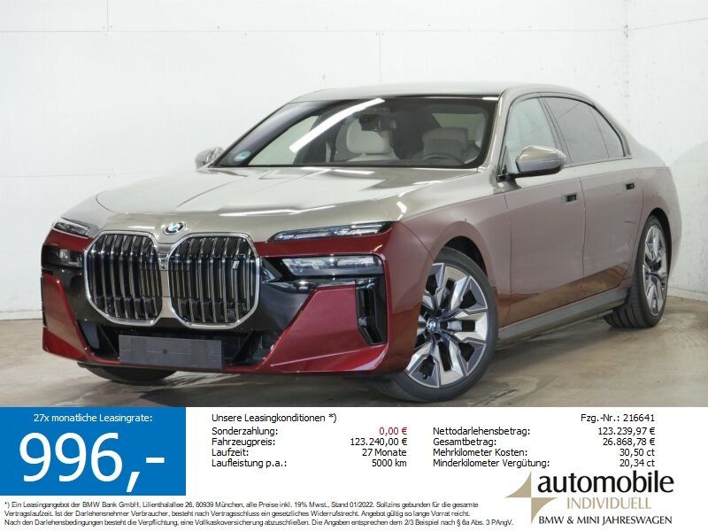Bild des Angebotes BMW i7 xDr60 Limo. M Sport Vollausst. NP 203338.-