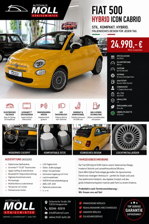 Bild des Angebotes Fiat 500C - Sun of Italy