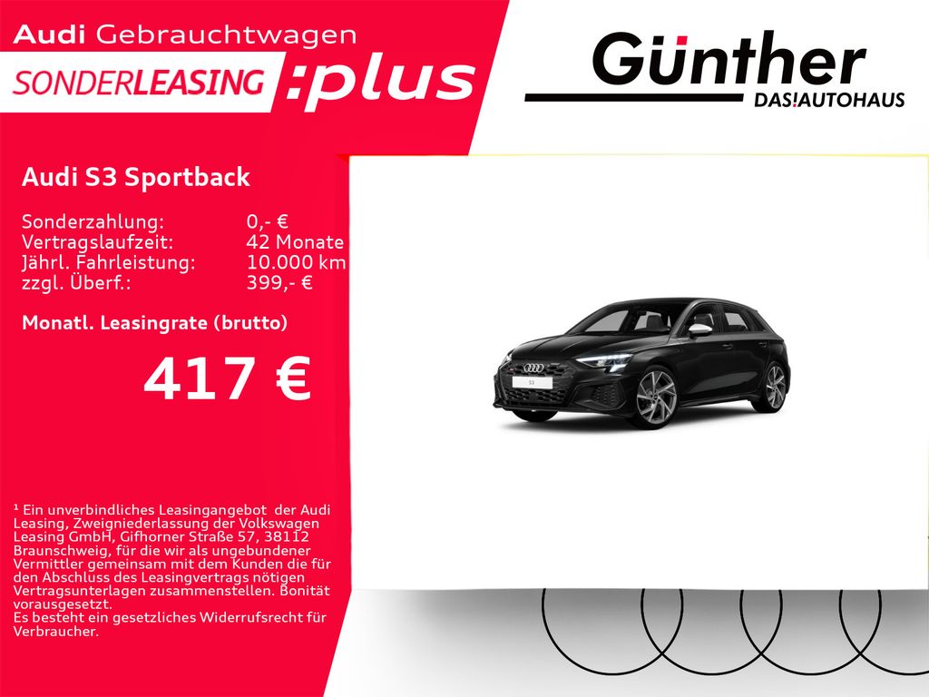 Bild des Angebotes Audi S3 Sportback +WINTERRÄDER+HEAD UP+CAR PLAY+SCHWA