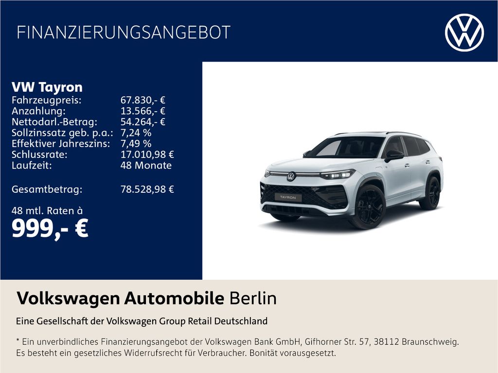 Bild des Angebotes Volkswagen Tayron R-Line 1,5 l eHybrid