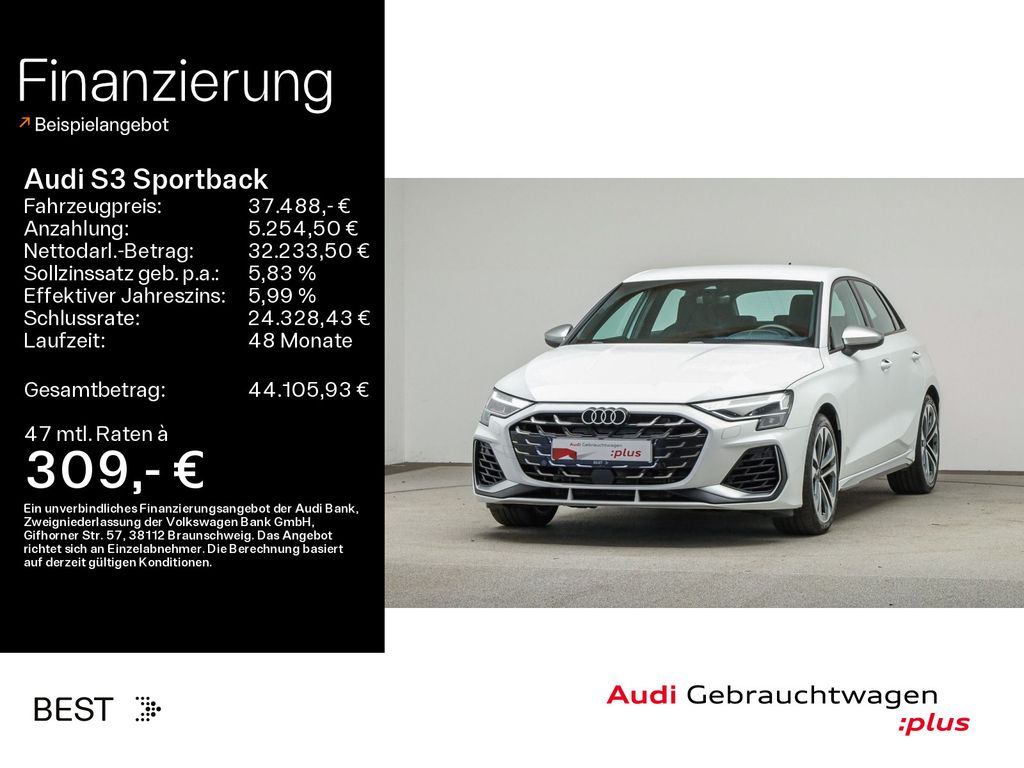 Bild des Angebotes Audi S3 Sportback Assist, Navi, Sound, Kamera