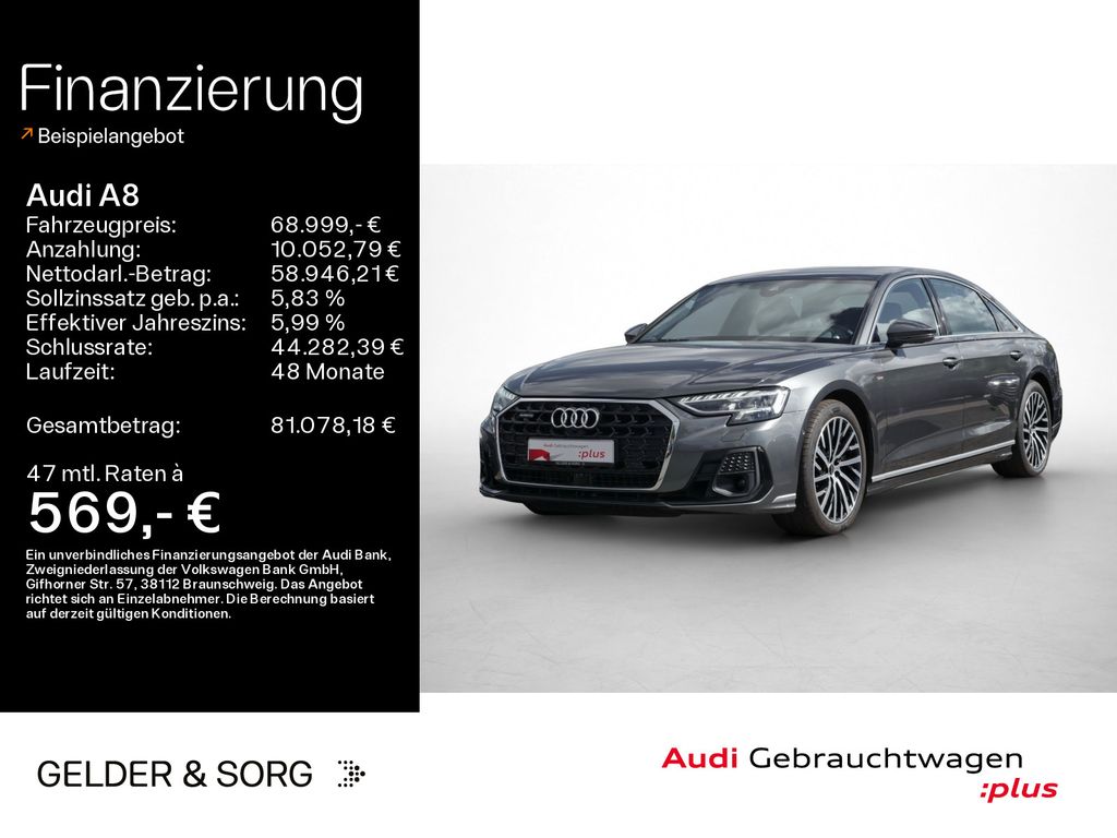 Bild des Angebotes Audi A8 Lang 60 TFSIe qu. S line B&O ad.*RSE*EUPE 162