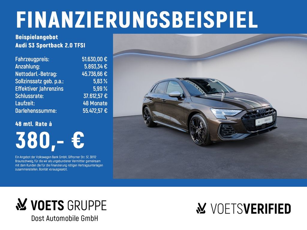 Bild des Angebotes Audi S3 Sportback 2.0 TFSI MATRIX-LED+HuD+AreaView
