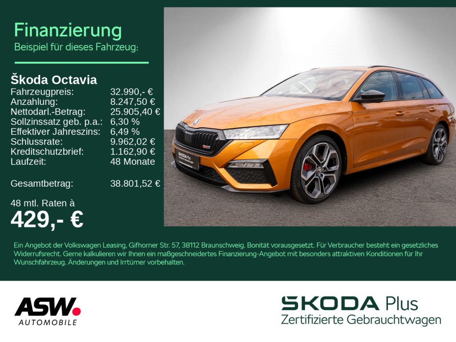 Bild des Angebotes Skoda Octavia Combi RS 4x4 Edition 2.0TDI DSG AHK PANO