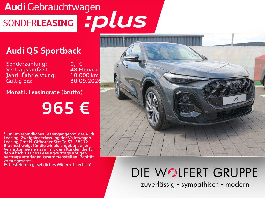 Bild des Angebotes Audi Q5 Sportback e-hybrid quattro S line*0,5%*AHK*
