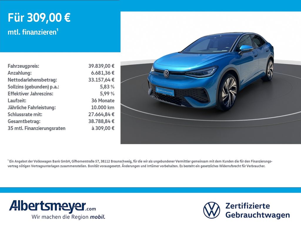 Bild des Angebotes Volkswagen ID.5 Pro +HARMAN+MATRIX+NAVI+HEAD-UP+KLIMA+AREA+