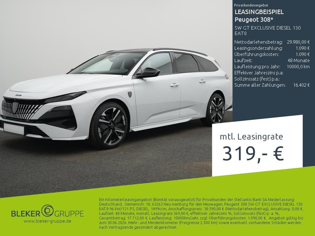 Bild des Angebotes Peugeot 308 SW GT EXCLUSIVE DIESEL 130 EAT8