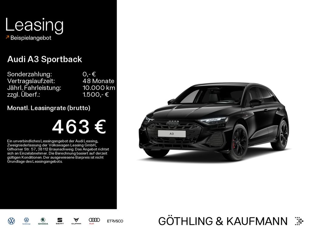 Bild des Angebotes Audi A3 Sportback TFSI e S line e 200 kW S tronic*MAT