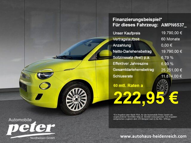Bild des Angebotes Fiat 500e Base +Bluetooth+Klimaautomatik+Keyless+