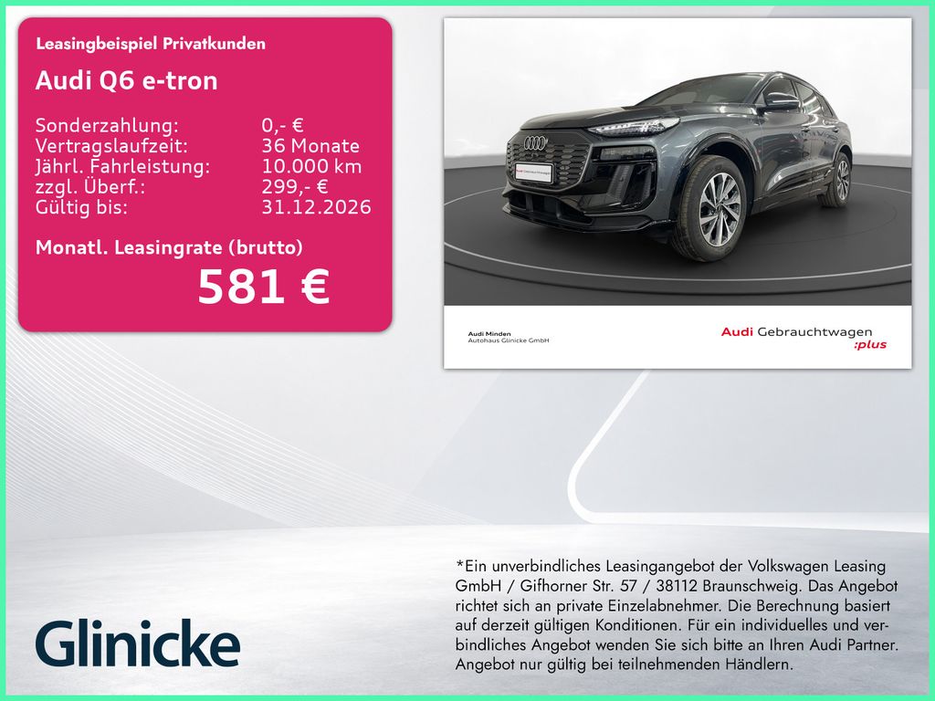 Bild des Angebotes Audi Q6 e-tron S line LED LM 19" Navi PDC+RFK ACC