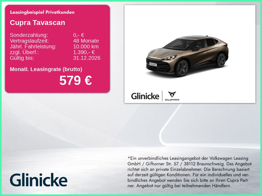 Bild des Angebotes Cupra Tavascan VZ 4Drive 250 kW 77 kWh Extreme Pack