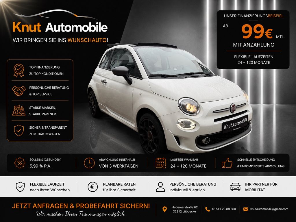 Bild des Angebotes Fiat 500 S LOUNGE CABRIO *1.Hd*PDC*SitzH*LED