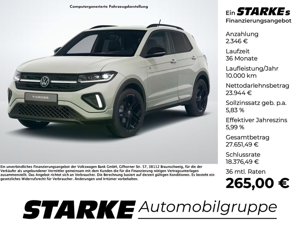 Bild des Angebotes Volkswagen T-Cross 1.0 TSI DSG R-Line Black Style Navi LED