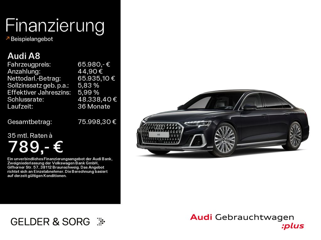 Bild des Angebotes Audi A8 60 TFSIe qu. 59km/WLTP*Massage*HuD*Pano*Air