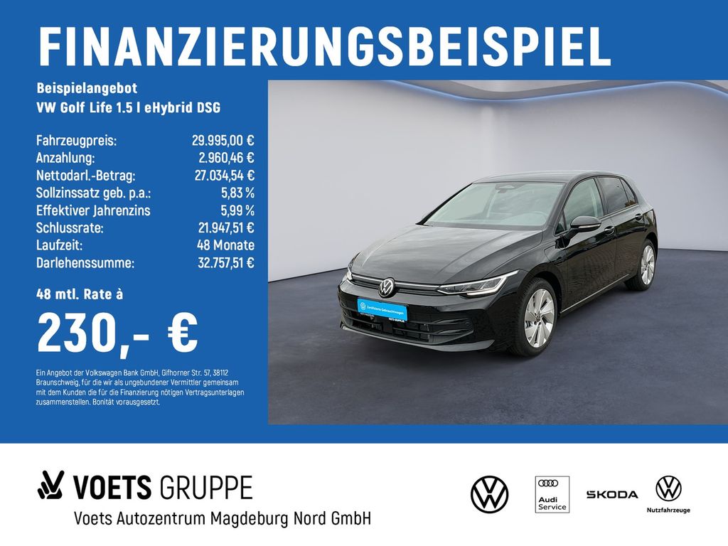 Bild des Angebotes Volkswagen Golf Life 1.5 l eHybrid DSG LED+NAVI+DAB+ACC
