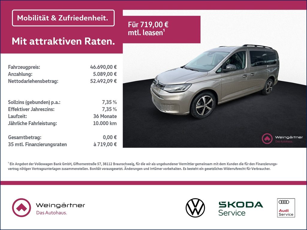 Bild des Angebotes Volkswagen Caddy Maxi California 2.0 TDI, Miniküche, ACC, S