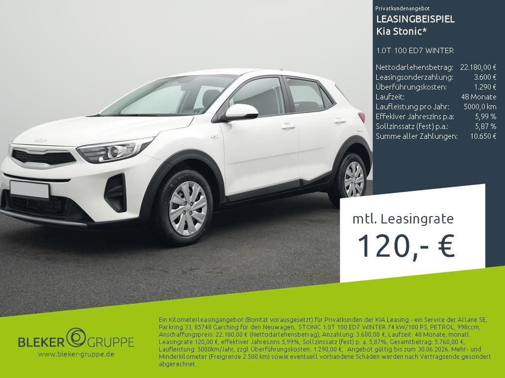 Kia STONIC 1.0T 100 ED7 WINTER