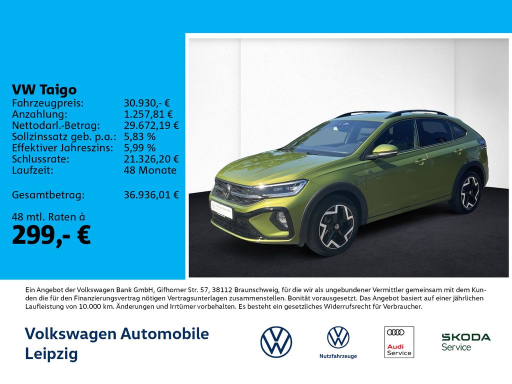 Bild des Angebotes Volkswagen Taigo R-Line 1.5 l TSI 110 kW DSG*KESSY*CLIMA