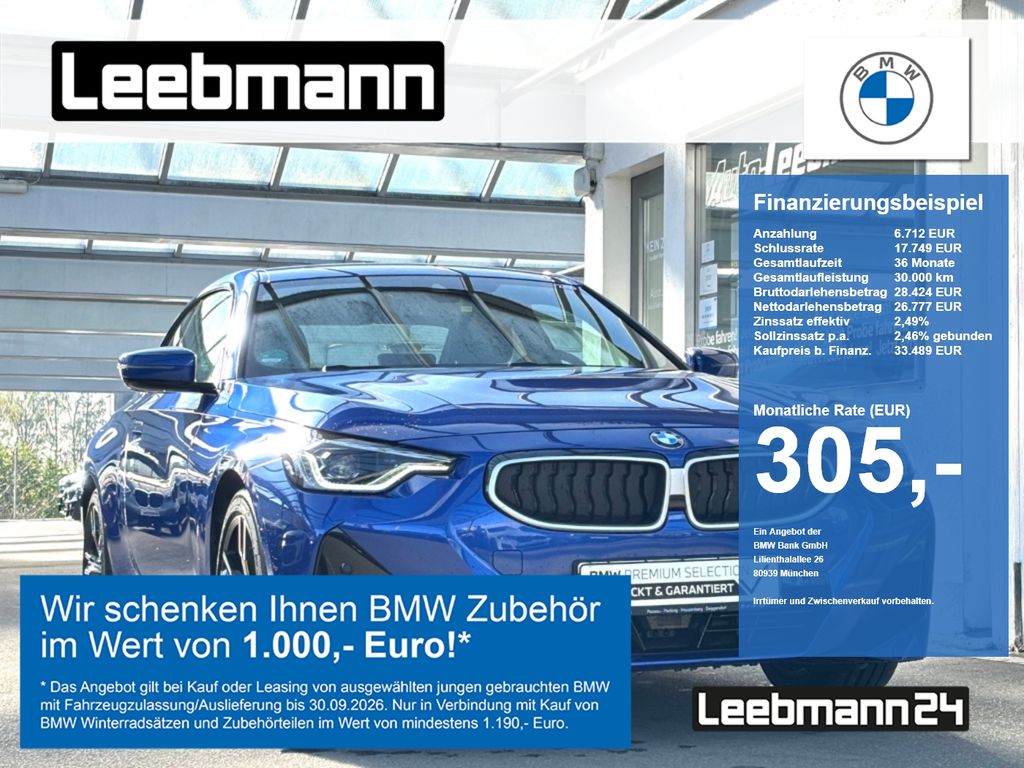 Bild des Angebotes BMW 218i Coupé M-Sportpaket Finanzierung ab 0,49%
