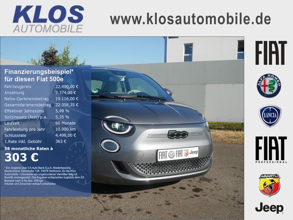 Bild des Angebotes Fiat 500e BY BOCELLI AT 42 Kwh 118PS LED NAVI WINTER