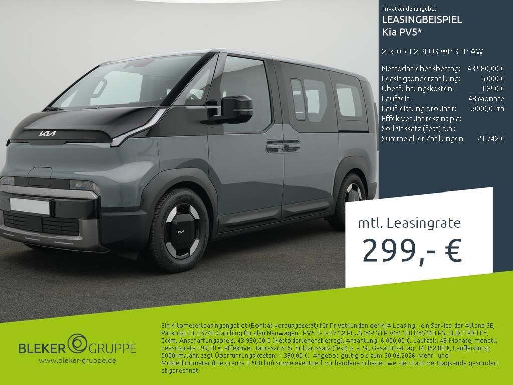 Bild des Angebotes Kia PV5 2-3-0 71.2 PLUS WP STP AW