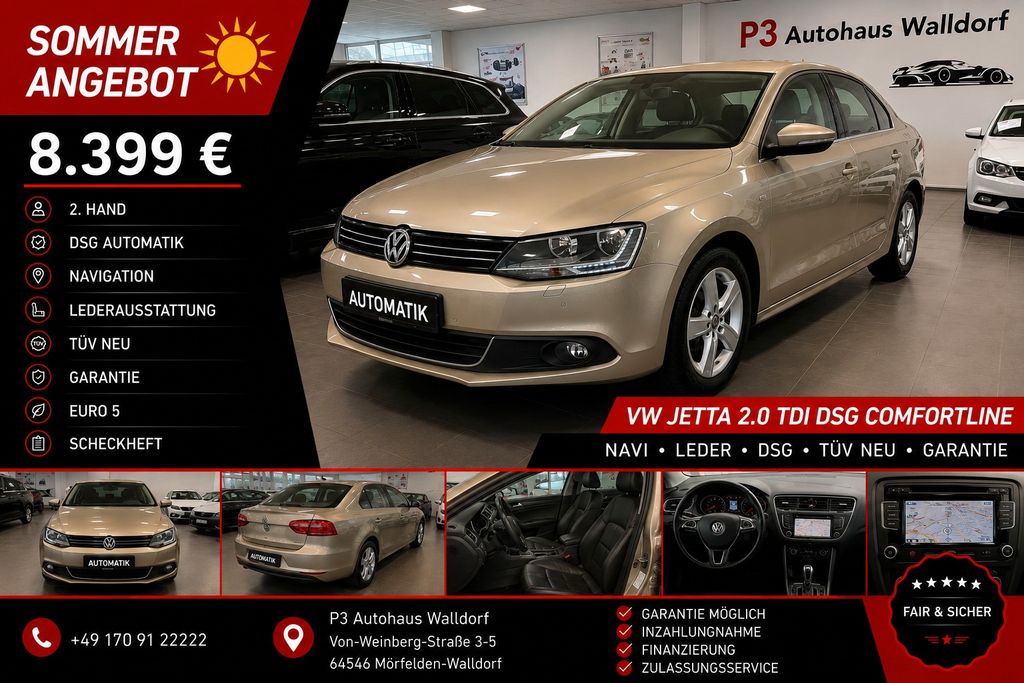 Bild des Angebotes Volkswagen Jetta 2.0 TDI DSG Comfortline*Navi*Leder