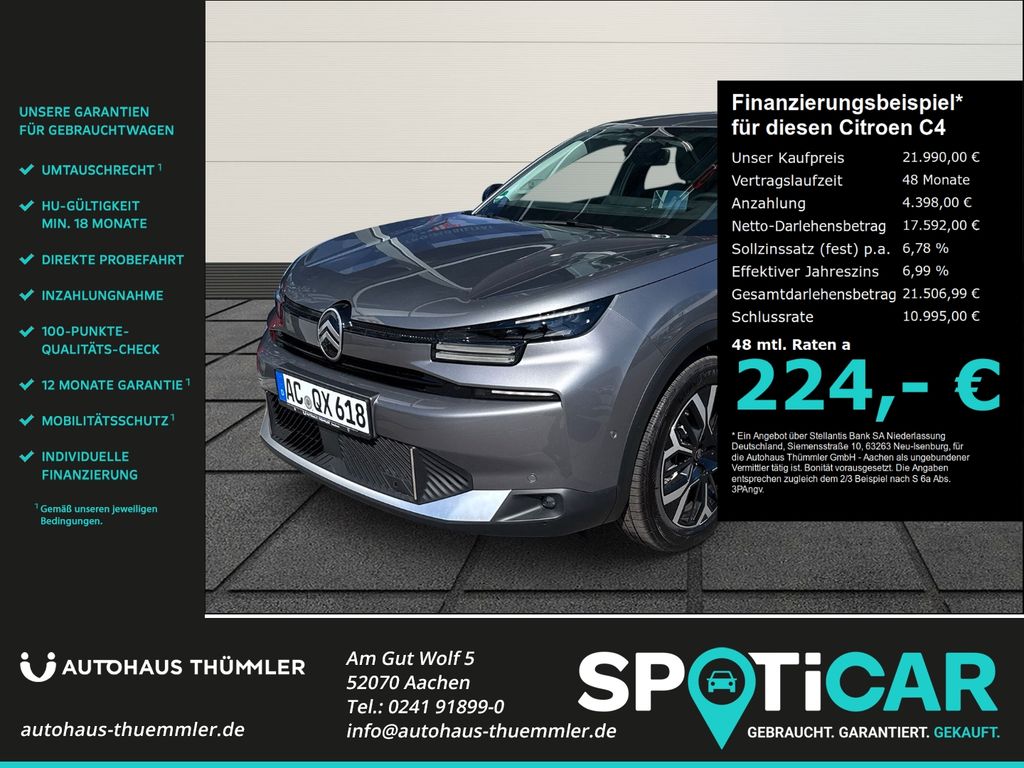 Bild des Angebotes Citroën C4 Hybrid 145 Max LED Mehrzonenklima SHZ Keyless