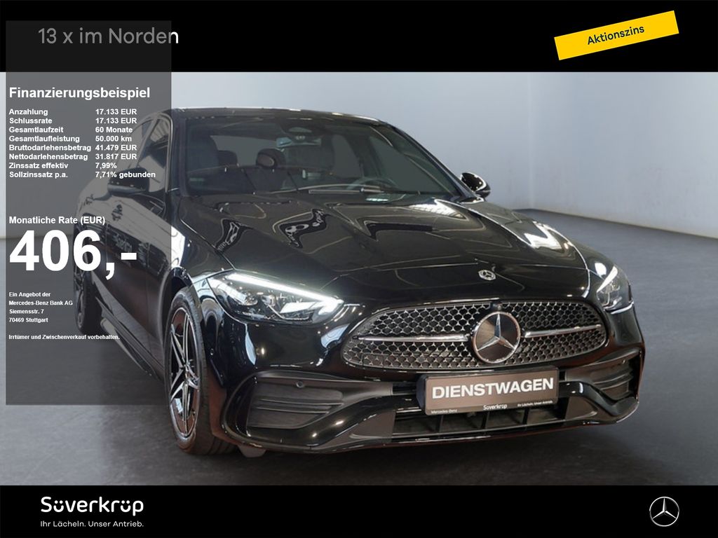 Bild des Angebotes Mercedes-Benz C 200 d AMG NIGHT MEMO 360 AHK DISTR KAMERA SPUR