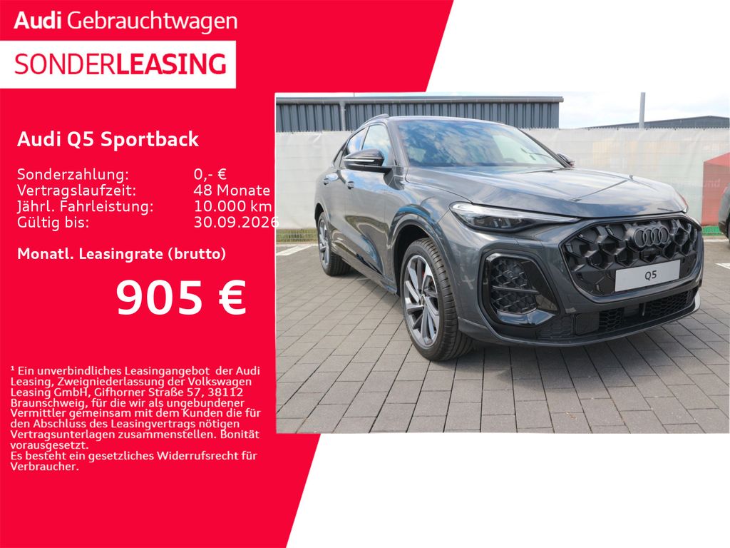 Bild des Angebotes Audi Q5 Sportback e-hybrid quattro S line*0,5%*AHK*