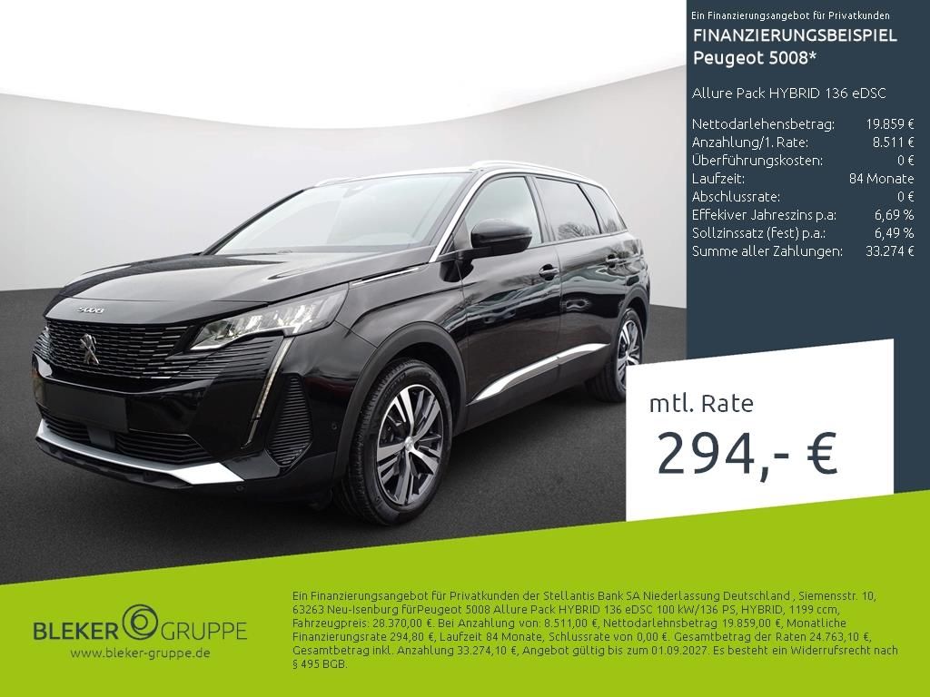 Bild des Angebotes Peugeot 5008 Allure Pack HYBRID 136 eDSC