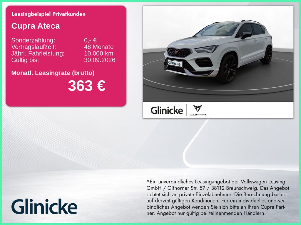 Cupra Ateca 2.0 TSI VZ 4Drive AHK LED ACC SHZ PDC