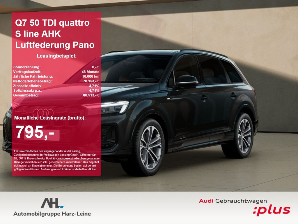 Bild des Angebotes Audi Q7 50 TDI quattro S line AHK Luftfederung Pano