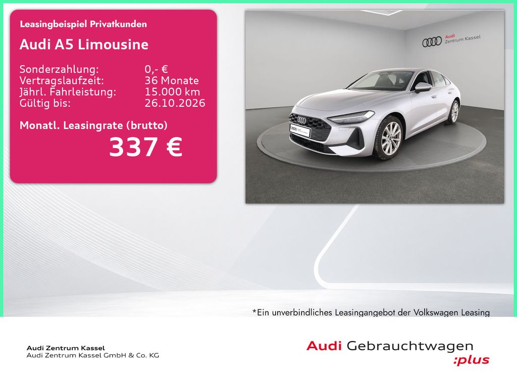 Bild des Angebotes Audi A5 Limousine TDI Matrix tech+ SitzHZG Navi 360°
