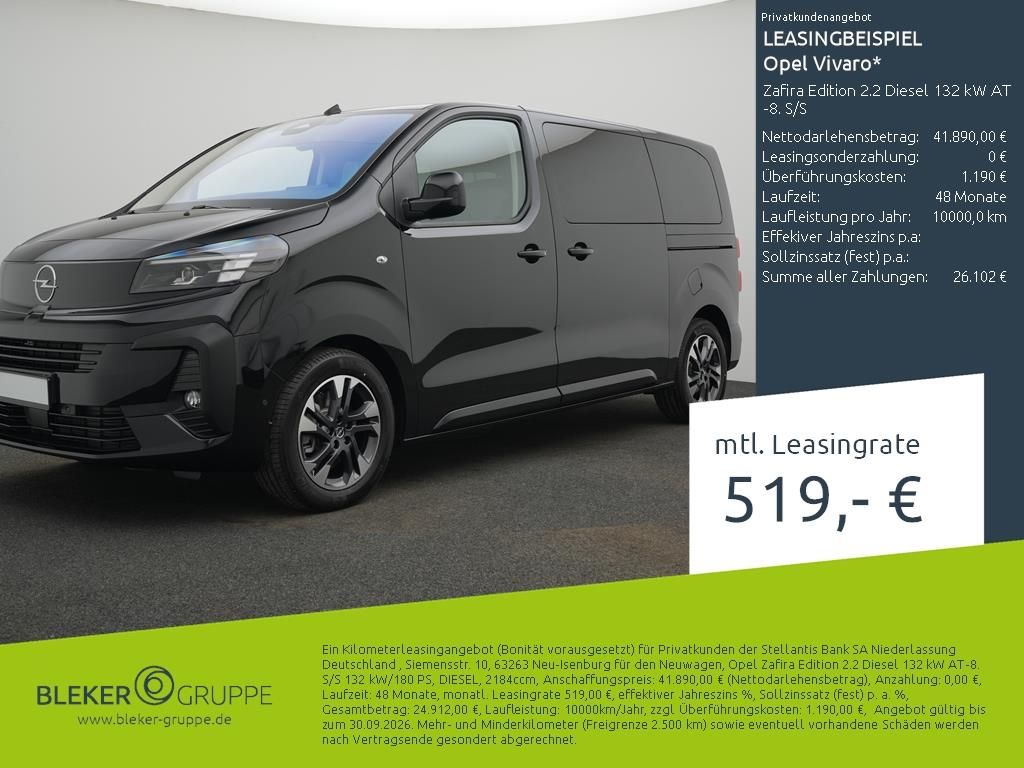 Bild des Angebotes Opel Zafira Edition 2.2 Diesel 132 kW AT-8