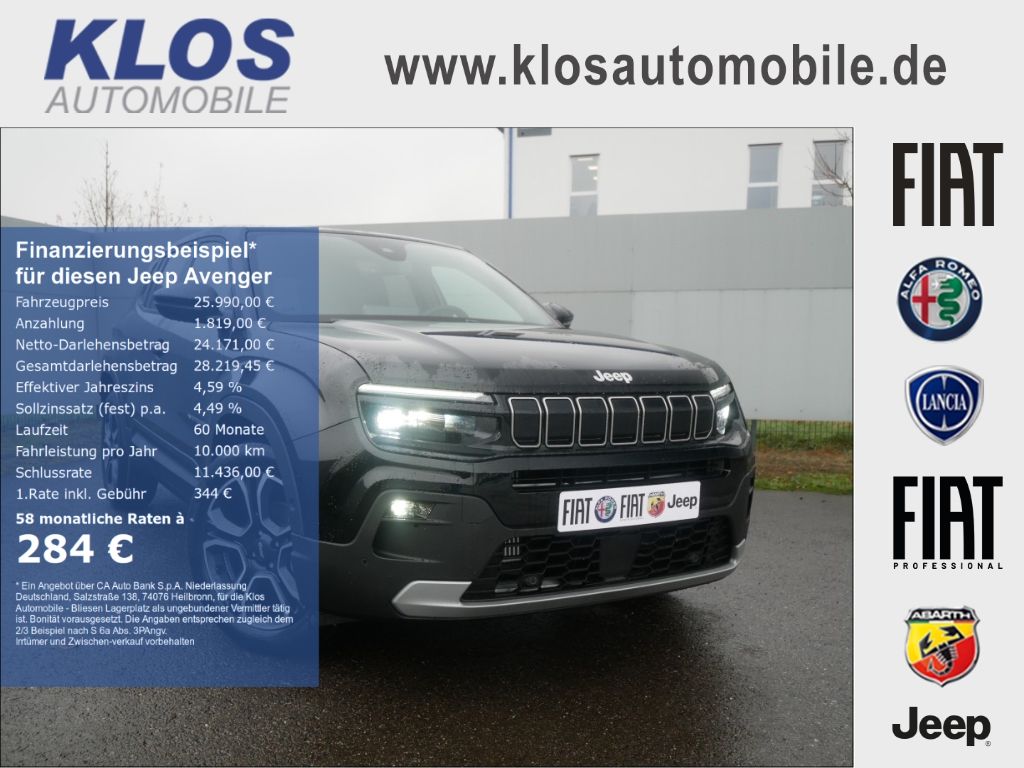Bild des Angebotes Jeep Avenger SUMMIT 1.2 T3 100 PS SCHIEBEDACH NAVI IN