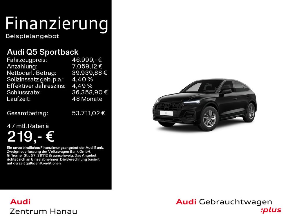 Bild des Angebotes Audi Q5 Sportback 40 TDI quattro advanced*NAVI-PLUS*M