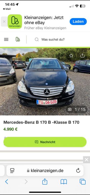 Bild des Angebotes Mercedes-Benz B 170 -