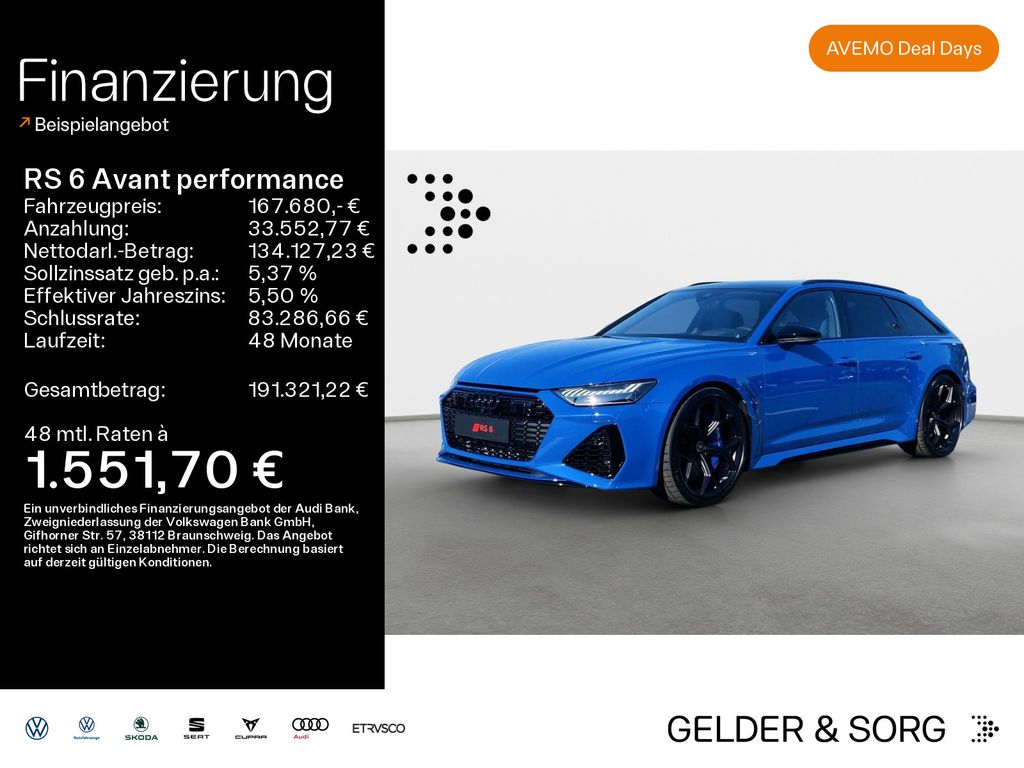Audi RS 6 Avant performance Nacht*TV*B&OADV*UPE205*