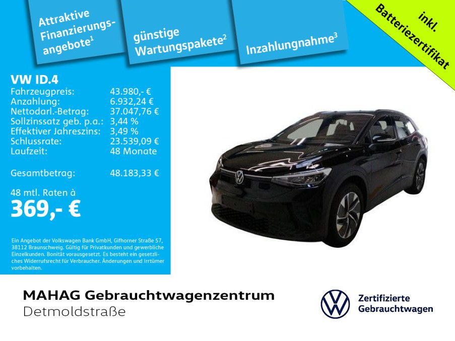 Bild des Angebotes Volkswagen ID.4 Pro 210kW WärmePu CCS LED IQ.Drive ParkAssi