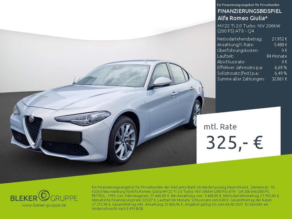 Bild des Angebotes Alfa Romeo Giulia MY22 Ti 2.0 Turbo 16V 206kW (280 PS) AT8