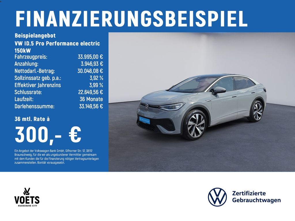 Bild des Angebotes Volkswagen ID.5 Pro Performance electric 150kW AHK+AreaView