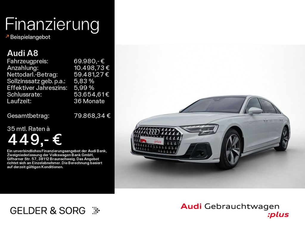 Bild des Angebotes Audi A8 Lang 60 TFSIe qu. Air*B&O*Pano*HuD*Massage*