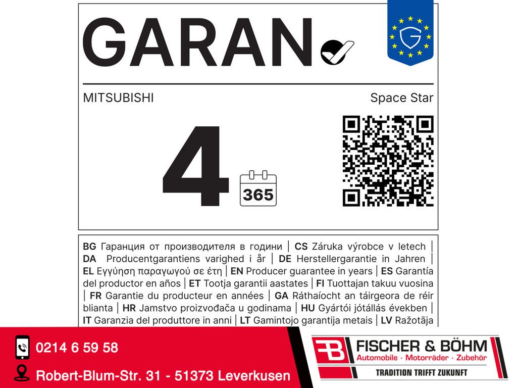 Bild des Angebotes Mitsubishi Space Star 1.2 Select - Allwetterreifen