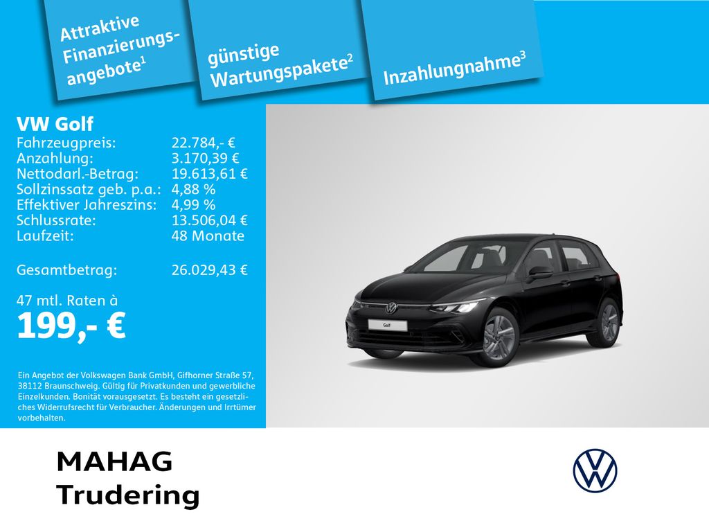 Bild des Angebotes Volkswagen Golf VIII 1.5 eTSI R-Line LED Navi ParkPilot App