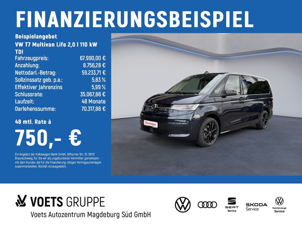 Bild des Angebotes Volkswagen T7 Multivan Life 2,0 l 110 kW TDI
