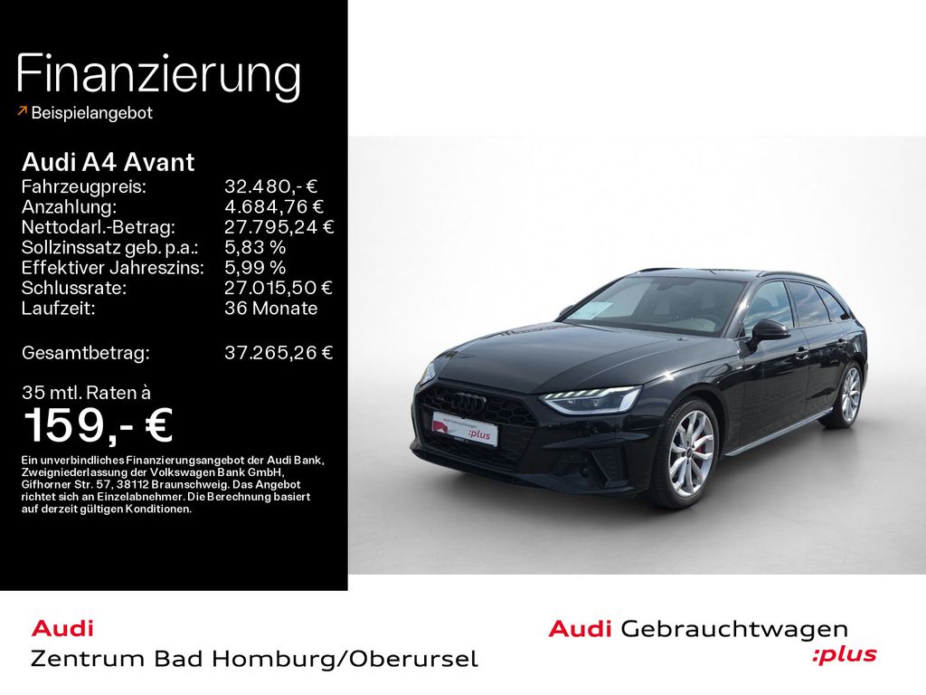 Bild des Angebotes Audi A4 Avant S line 40 TFSI quattro*B&O*Matrix*virtu